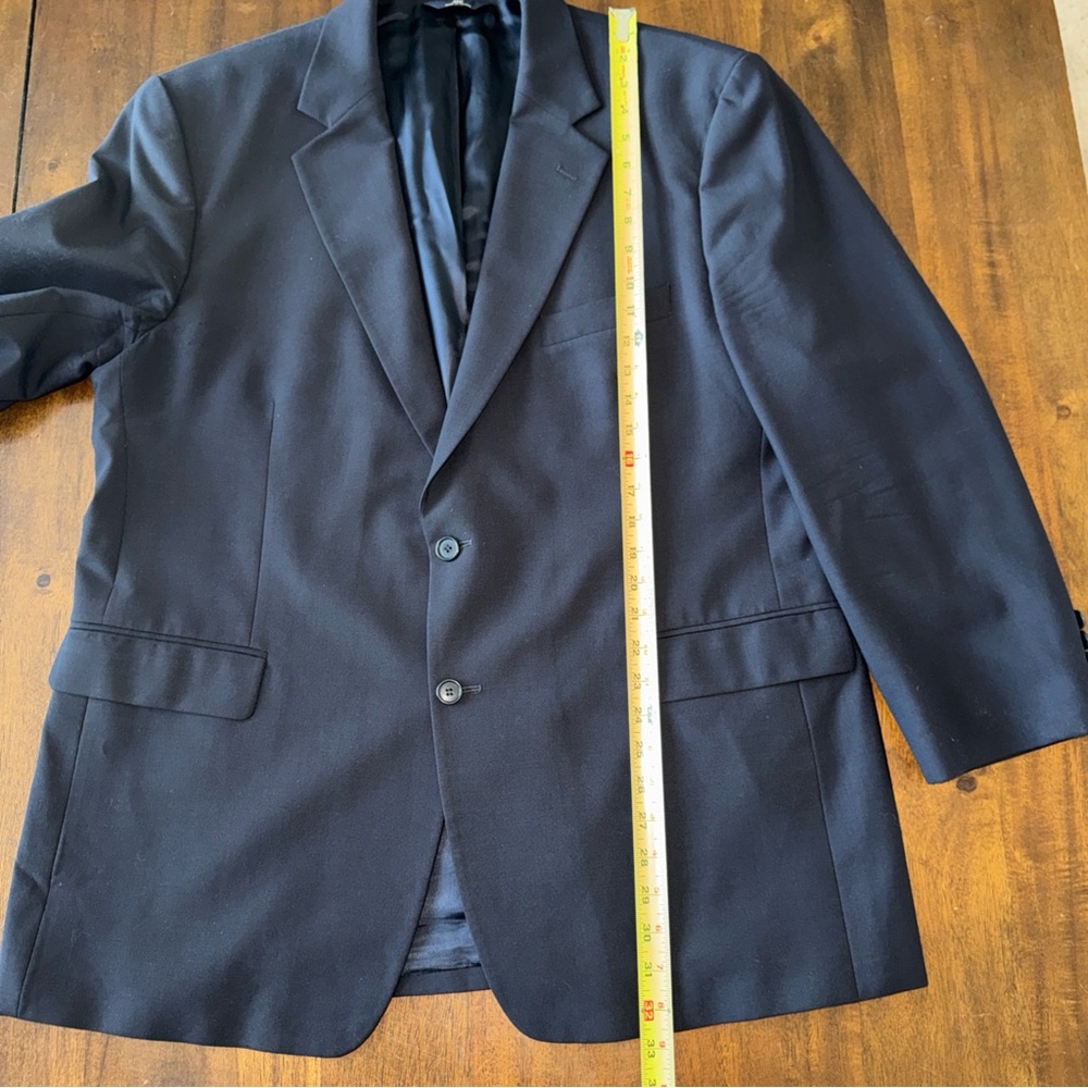 Brooks Brothers 346 Stretch Wool Blazer Jacket Men 46R Modern Business Navy Blue - Picture 9 of 13